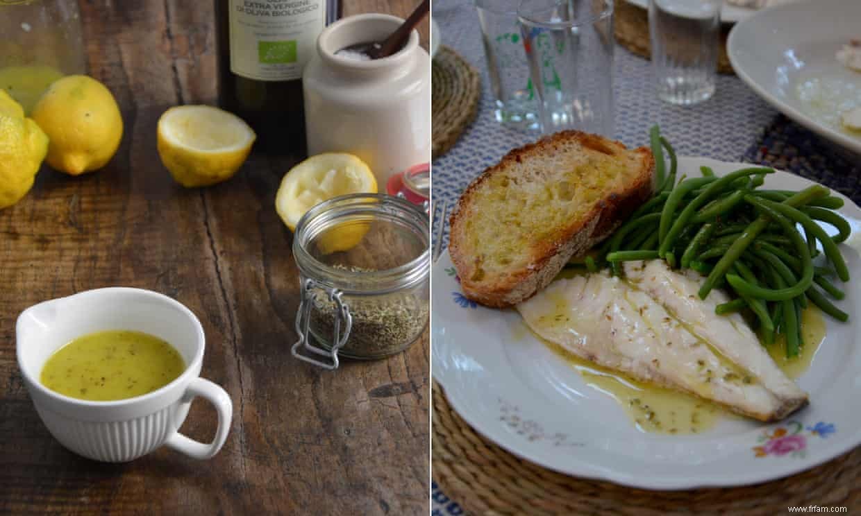 La recette du salmoriglio de Rachel Roddy - alias sauce au citron sicilienne 