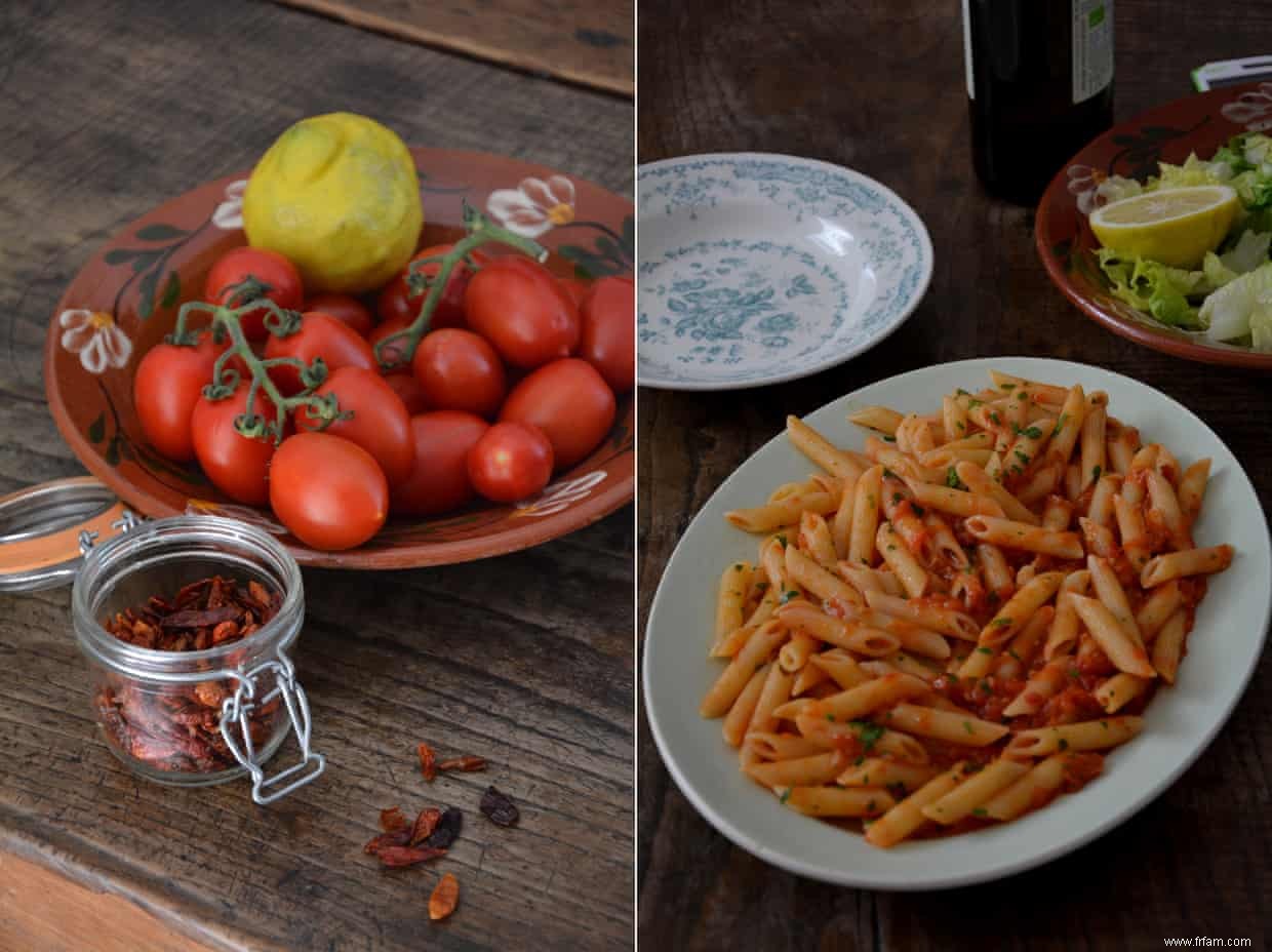 La recette des penne all arrabbiata de Rachel Roddy 