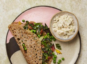 Recette de Meera Sodha pour dosa végétalien avec chutney de noix de coco et légumes verts 