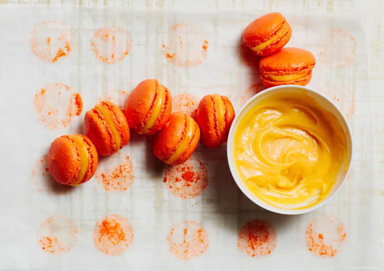 La recette des macarons à la clémentine de Tamal Ray 