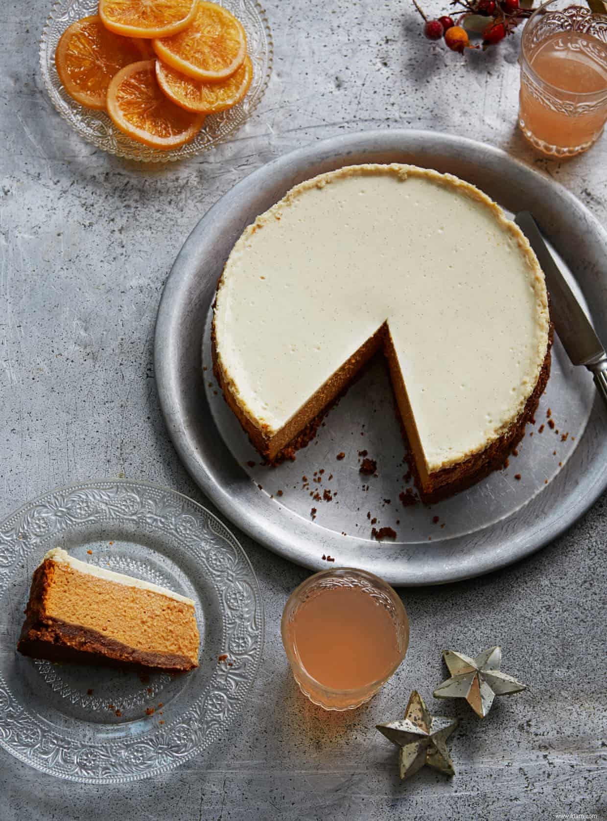 Recette du cheesecake à la courge musquée et aux épices de Honey &Co 