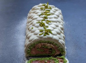 Roulade de chocolat halva pistache de Dan Lepard 