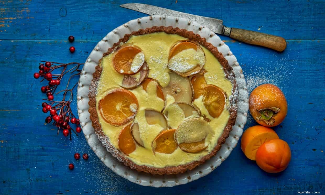 Crostata poire, kaki et ricotta de Joe Trivelli 