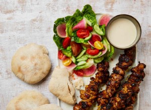 Patter pitta :les recettes de Yotam Ottolenghi pour des pitta maison avec des brochettes de poulet ou des beignets aux herbes 