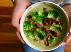 Recette automnale facile :soupe aux choux de Bruxelles, châtaignes et lardons 