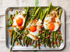 Recette d asperges avec œuf au plat et salsa macha de Thomasina Miers 