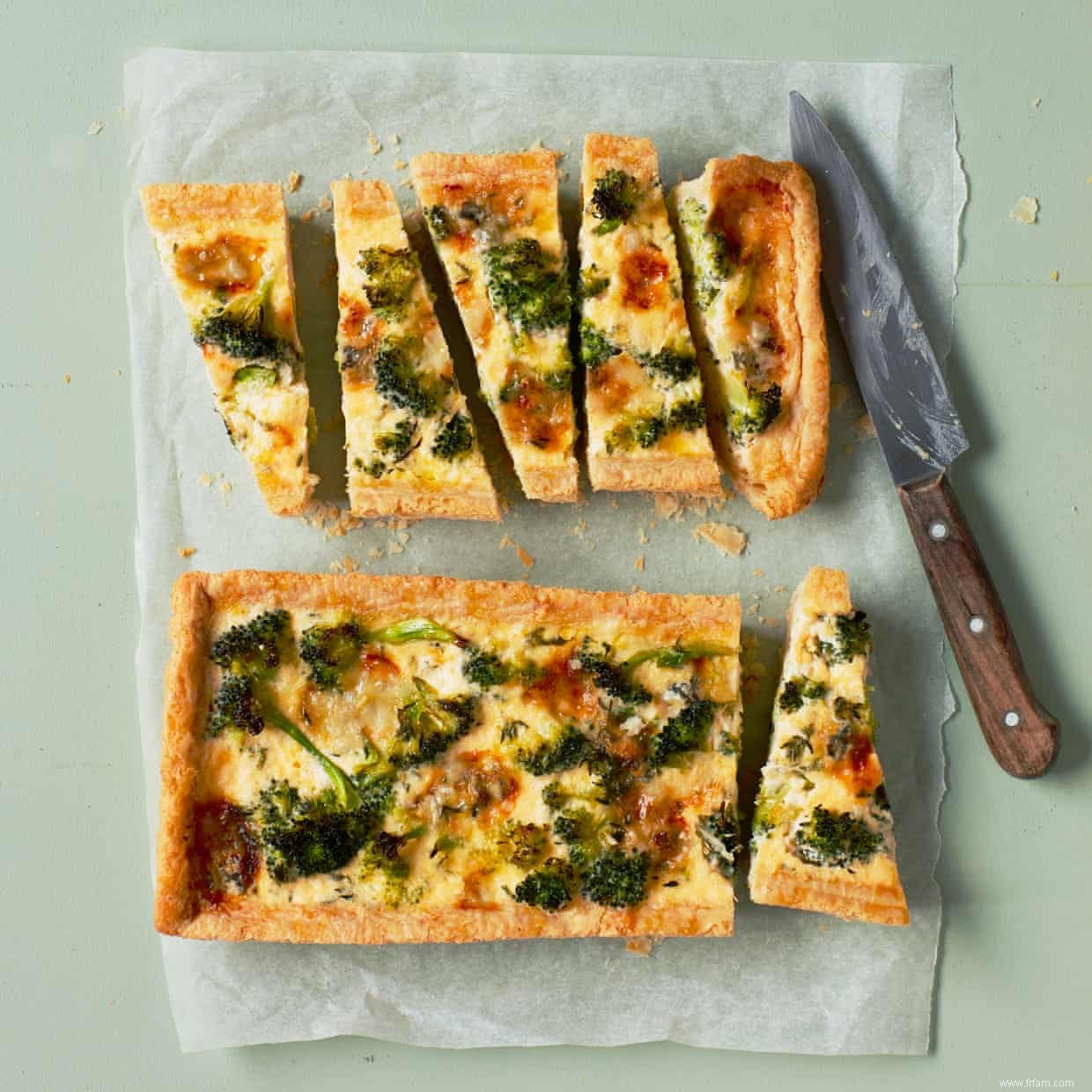 La recette de la quiche au gorgonzola, brocoli et thym de Thomasina Miers 