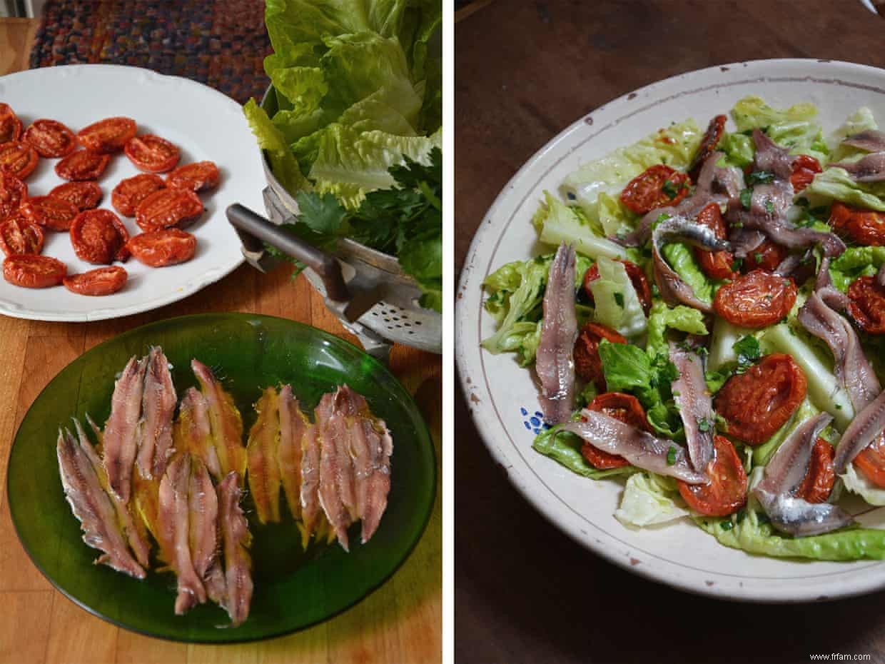 La recette de Rachel Roddy pour la salade d anchois et de tomates rôties 