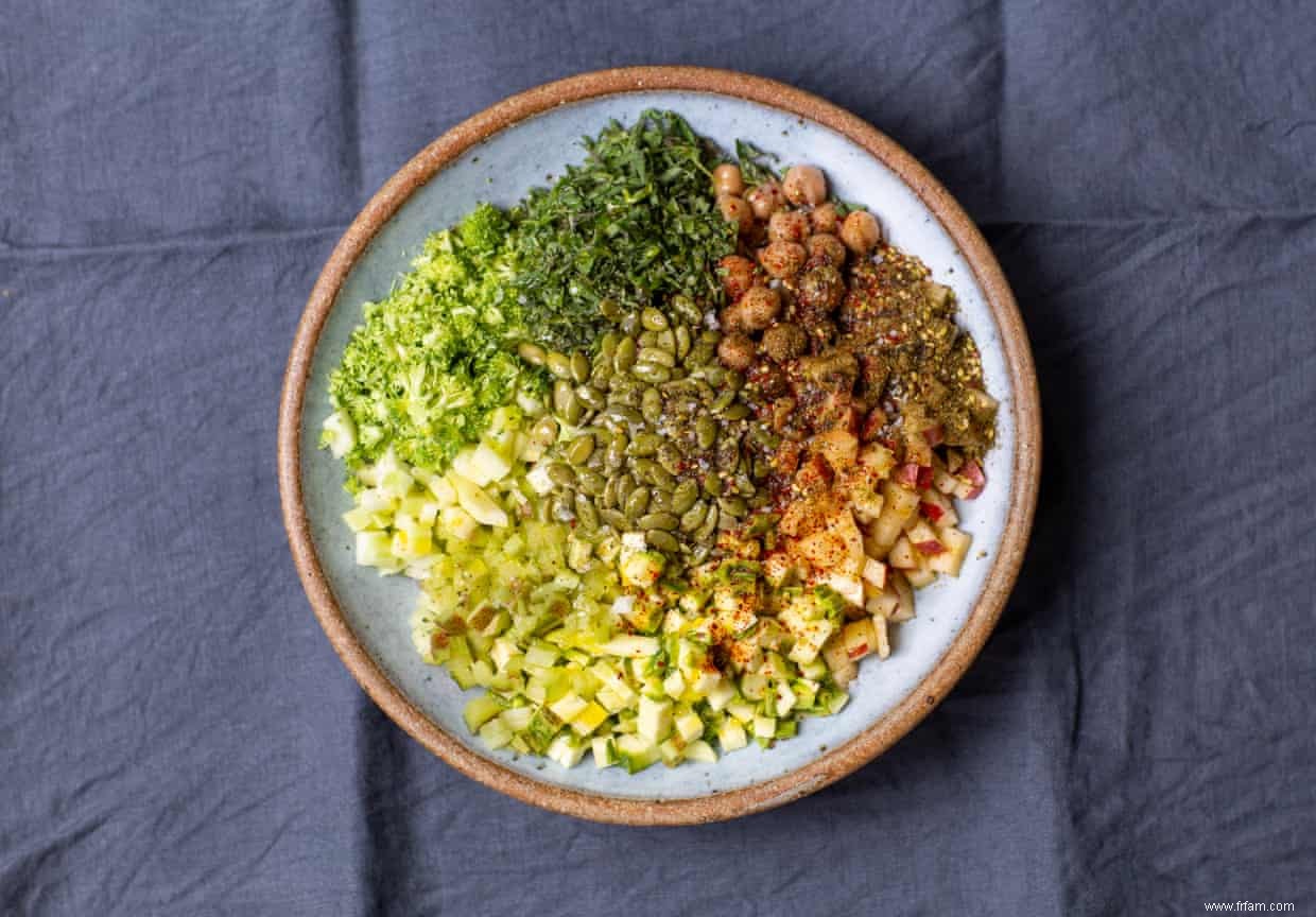 Comment transformer l excès de légumes en salade hachée - recette 