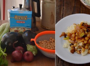 La recette de Rachel Roddy pour le couscous à l aubergine aigre-douce et aux pois chiches 