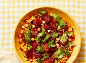 La recette de Thomasina Miers du maïs soufflé au taupe et croustillant de chorizo 