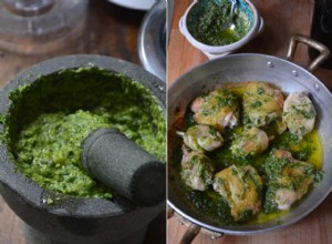 La recette de poulet braisé au pesto de Rachel Roddy 