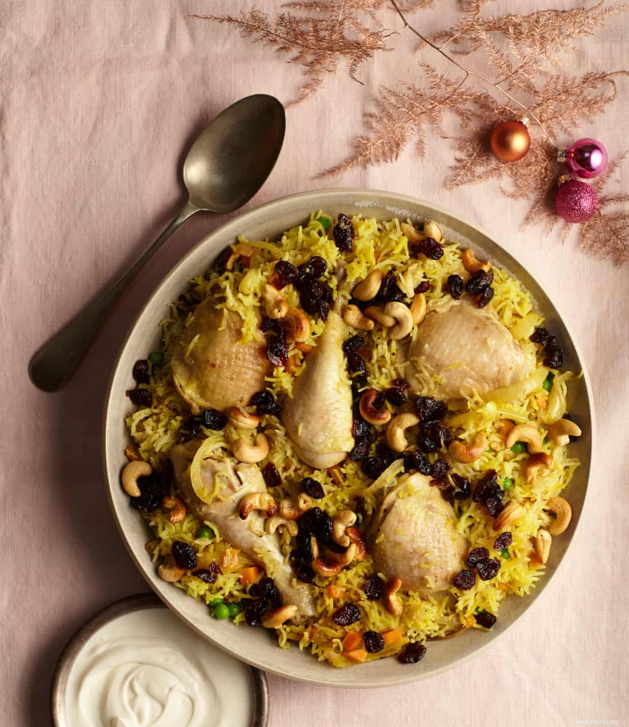 Pulao de poulet et salade d oranges et piquillos :les recettes de Noël de Nik Sharma 