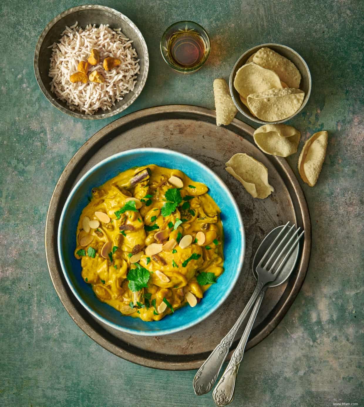 Shahi murgh korma de Madhur Jaffrey - korma de poulet royal 