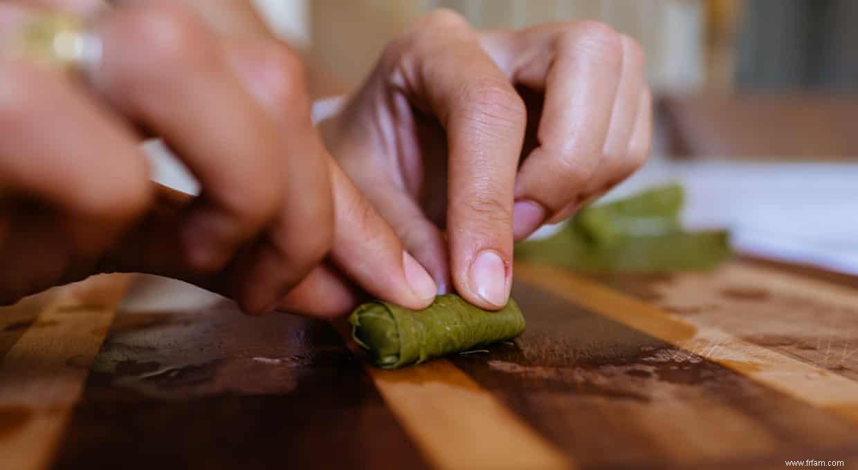 Recettes pour le Ramadan :warak enab de Karima Hazim (feuilles de vigne farcies) 