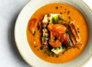 Soupe de carottes, tomates et halloumi de Nigel Slater 