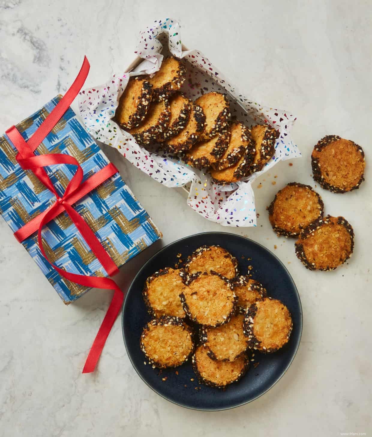 Biscuits au fromage, croustillant et confiture de figues :les recettes de Yotam Ottolenghi pour des cadeaux de Noël gourmands 