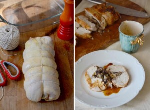 La recette de poulet farci aux châtaignes, pomme, sauge et oignon de Rachel Roddy 