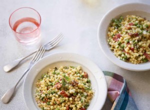 Recette de Fregola au bacon et petits pois par Rosie Sykes 