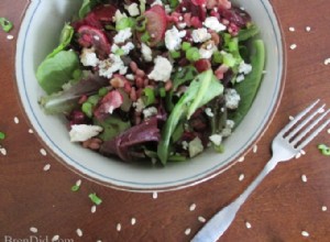 Salade d orge, de betteraves et de gorgonzola avec vinaigrette balsamique 