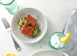 Saumon au four et risotto aux asperges 