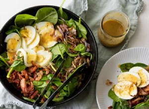 Salade d épinards chauds au bacon et à la moutarde 