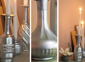 DIY récup : Transformer des carafes en bougeoirs